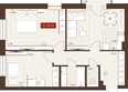 Невский: Планировка 3-комн 64,34 м²