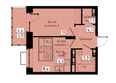Зеленые кварталы, 3 оч, корпус 1: Планировка 2-комн 33,3 м²