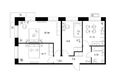 Улаан Хото, корпус 1.1: Планировка 3-комн 71,34 м²