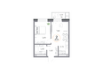 Юдинский, дом 1.5: Планировка 2-комн 39,49 м²