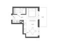 Меланж: Планировка Студия 32,69 м²