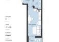 РЕТРОсити 2.0: Планировка Студия 26,91 - 27,52 м²