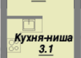 Калининский квартал, дом 1: Планировка 1-комн 26,7 м²