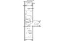 Кольца, дом 10а: Планировка 2-комн 46,64, 46,65 м²