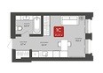 Промышленная 7: Планировка Студия 23,2 м²