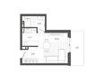 Меланж: Планировка Студия 32,53 м²