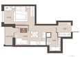 Заря, дом 2.1: Планировка 1-комн 41,15 м²