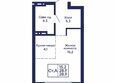 Сила леса, корп 1: Планировка Студия 28,9, 29 м²