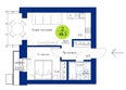 Вита-парк, 1 оч. 4 корпус: Планировка 2-комн 48,3 м²