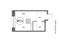 СОЮЗ ПРИОРИТИ МАХ, д. 4: Планировка Студия 23,28 - 23,98 м²