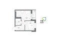Аллея Парк, 4 этап: Планировка Студия 36,6 м²