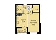Новая панорама, дом 2: Планировка однокомнатной квартиры 44,2 кв.м