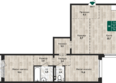 Камчатка, корпус 1: Планировка 2-комн 74,1 м²