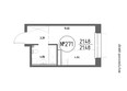 СОЮЗ ПРИОРИТИ МАХ, д. 3: Планировка 1-комн 21,48 - 21,9 м²