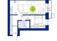 Вита-парк: Планировка 2-комн 56,5 м²
