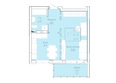 Огни, дом 2: Планировка 1-комн 36,91 м²
