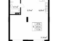 Олимп : Планировка Студия 49,8, 49,9 м²