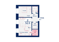 SCANDIS (Скандис), 7: Планировка двухкомнатной квартиры 52,9 кв.м
