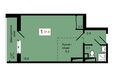 КБС. Берег, дом 7 строение 1: Планировка 1-комн 31,9 м²
