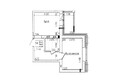 Красный проспект, дом 3: Планировка 1 комнатной квартиры 34,6