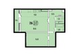 Эволюция, 1 очередь, б/с 2-7, 2-8: Планировка двухкомнатной квартиры 60,33 кв.м