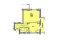 На Королева, дом 1: Планировка однокомнатной квартиры 47,2 кв.м.