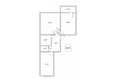Берёзка, дом 4: Планировка 2-комнатной квартиры 63,71 кв.м