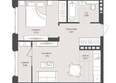 Новый Кедровый, дом 2: Планировка 1-комн 41,59 м²