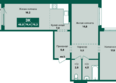 Камчатка, корпус 3: Планировка 3-комн 76,3 м²