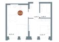 19/56 Кварталы Телецентра, сек 6: Планировка 2-комн 40,22, 40,26 м²