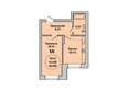 Приозерный, дом 702, серия life: Планировка 1-комн 42,78 м²