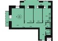 Вавиловский дворик, 2 очередь: Планировка трехкомнатной квартиры 104,94 кв.м