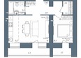 Нижний, 51: Планировка 1-комн 50,69 м²