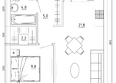 Уютный квартал, дом 2: Планировка 2-комн 42,8 м²