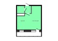 Богатырский, блок-секция 4: Планировка однокомнатной квартиры 35,13 кв.м