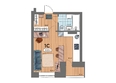 Smart Avenue (Смарт Авеню), дом 2: Планировка Студия 30,8 м²