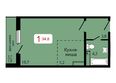 КБС. Берег, дом 7 строение 6: Планировка 1-комн 34,8 м²