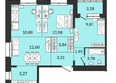 Источник, дом 3: Планировка 4-комн 65,38, 65,61 м²