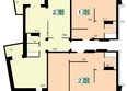 Свободный, дом 28: Типовой план, с 3 по 8 этаж, 2 этап