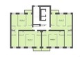 Академгородок, дом 7: Типовой план этажа 2 подъезд