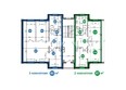 Пригородный простор 2.0, квартал Королева: Планировка 2,3-комнатной квартиры на 1 этаже
