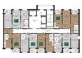 Шервуд, (Нагорная 6-я, 15в корп 1): Типовой план этажа 1 подъезд