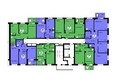 Тихие зори, дом Панорама корпус 1: Типовой план этажа 4 подъезд