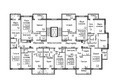 Фламинго, дом 21: Типовой план этажа 1 подъезд