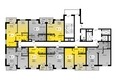 Мичуринские аллеи, дом 5: План Типовой этаж, левое крыло этажа