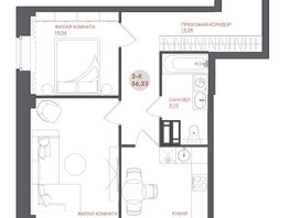 Продается 2-комнатная квартира ЖК Звезда, 56.25  м², 7143750 рублей