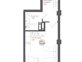 Продается 1-комнатная квартира ЖК Звезда, 31.29  м&sup2;, 4349310 рублей