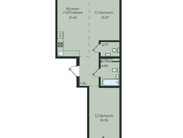 Продается 2-комнатная квартира ЖК Семья, 3 очередь, б/с 6, 71.87  м²