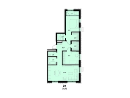 Продается 3-комнатная квартира ZATON (ЗАТОН), б/с 1, 79.73 м², 6330562 рублей