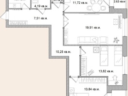 Продается 3-комнатная квартира ЖК Берёзка, дом 1, 95.65  м², 12913000 рублей